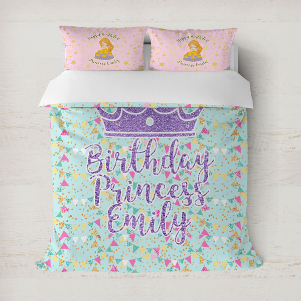 Custom Birthday Princess Duvet Cover Set - Full / Queen (Personalized)