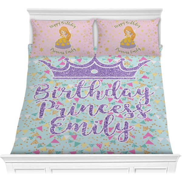 Custom Birthday Princess Comforter Set - Full / Queen (Personalized)