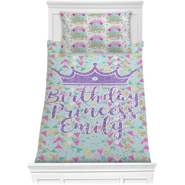Custom Birthday Princess Comforter Set - Twin (Personalized)