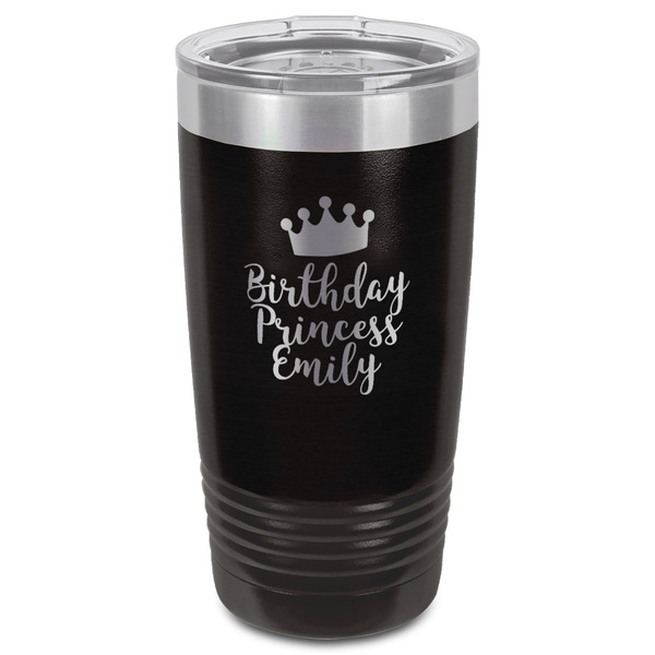 Birthday Princess Black Polar Camel Tumbler - 20oz - Front