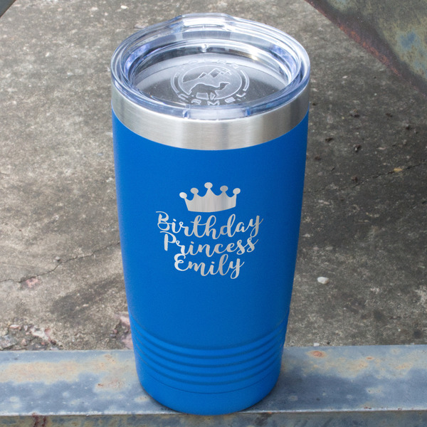 Birthday Princess Blue Polar Camel Tumbler - 20oz - Angled