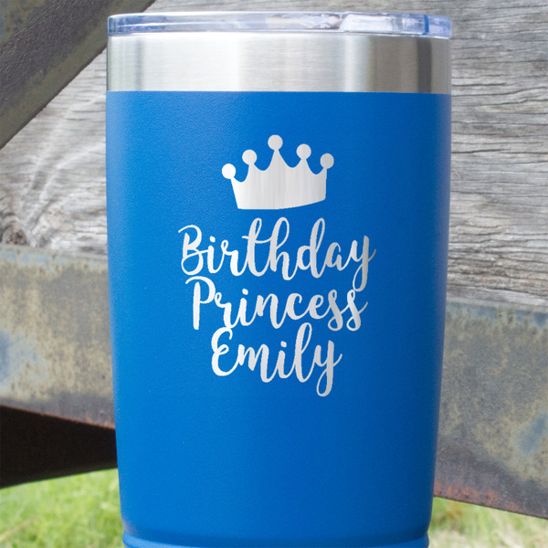 Birthday Princess Blue Polar Camel Tumbler - 20oz - Close Up