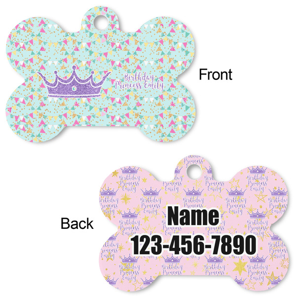 Birthday Princess Bone Shaped Dog ID Tag - Large - Approval