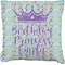 Birthday Princess Burlap Pillow 18"