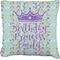 Birthday Princess Burlap Pillow 22"