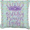 Birthday Princess Burlap Pillow 24"