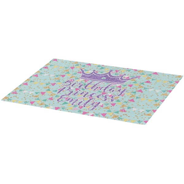 Birthday Princess Burlap Placemat (Angle View)