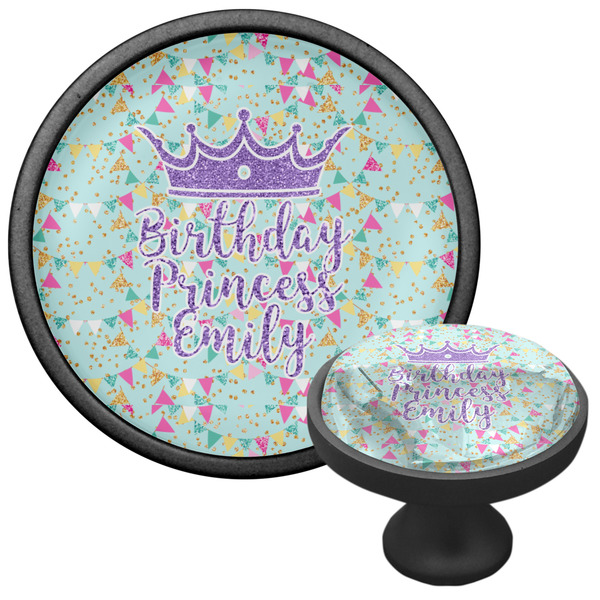 Birthday Princess Cabinet Knob - Black - Multi Angle