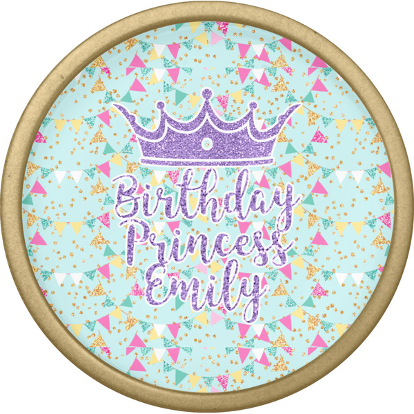 Birthday Princess Cabinet Knob - Gold - Front