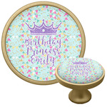 Birthday Princess Cabinet Knob - Gold (Personalized)