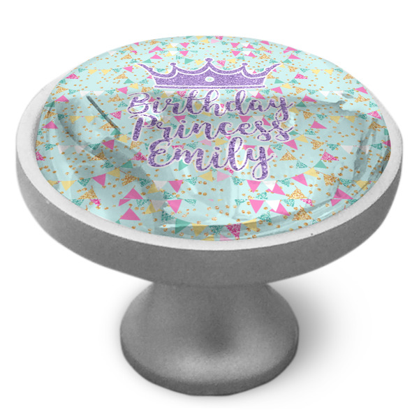 Birthday Princess Cabinet Knob - Nickel - Side