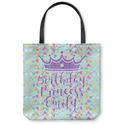 Birthday Princess Canvas Tote Bag - Small - 13"x13" (Personalized)
