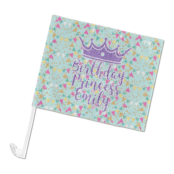Custom Birthday Princess Car Flag - Large (Personalized)