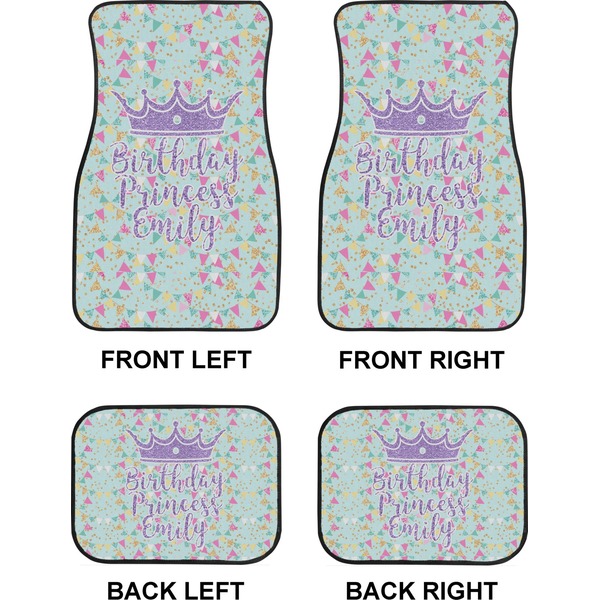 Birthday Princess Car Floor Mats Set (2F + 2B)