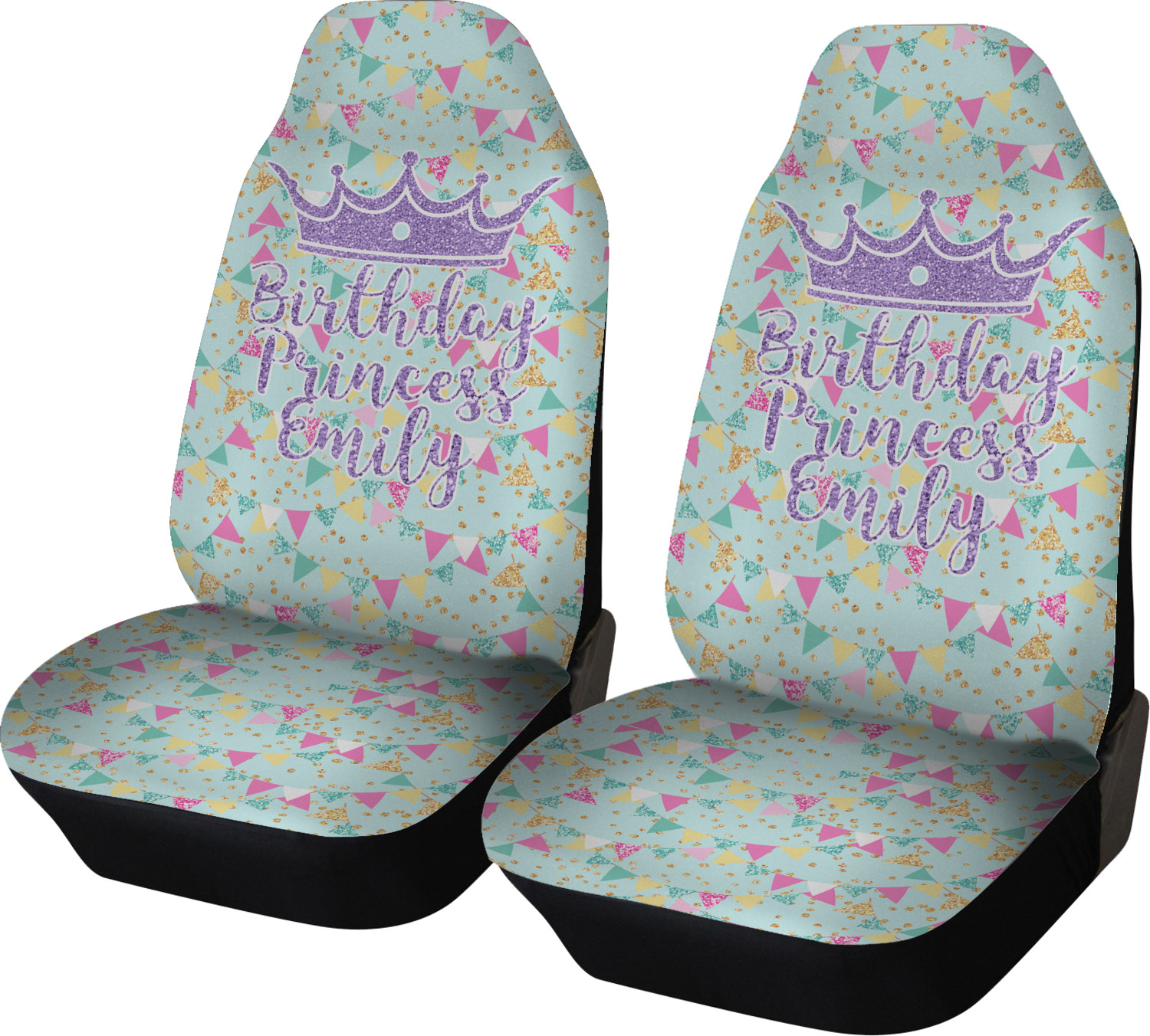 Birthday Princess Car Seat Covers (Set of Two) (Personalized