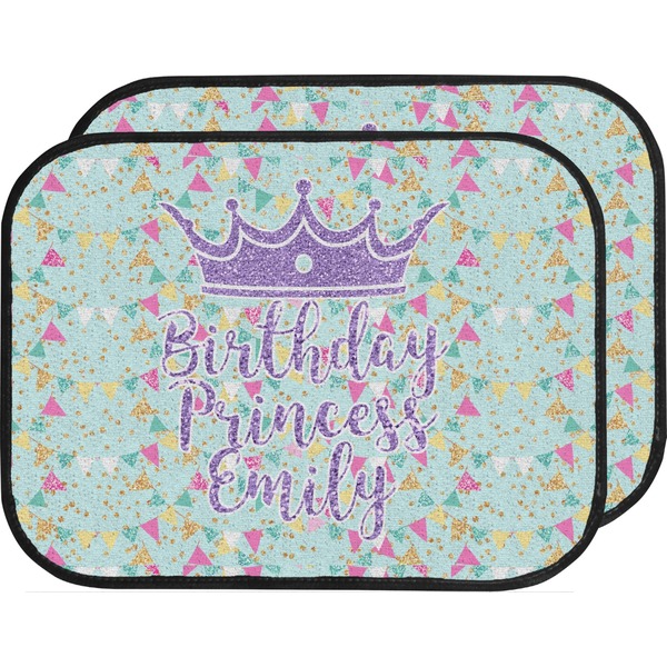Custom Birthday Princess Car Floor Mats (Back Seat) (Personalized)