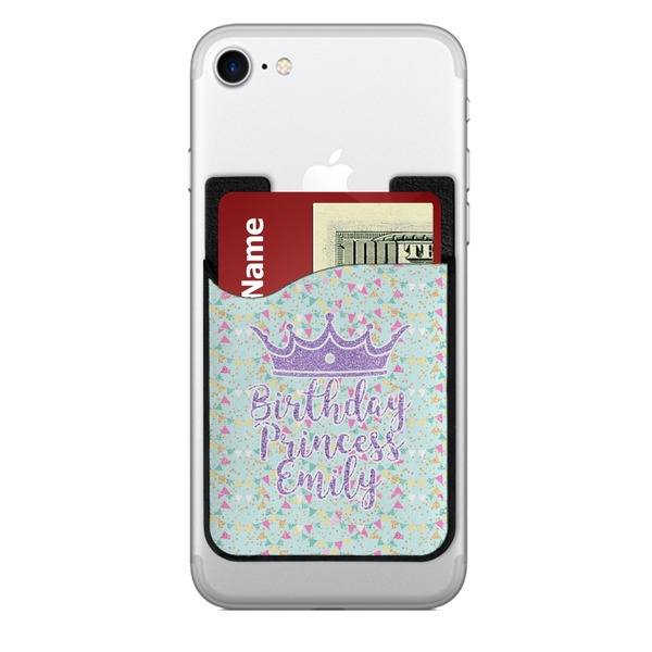 Custom Birthday Princess 2-in-1 Cell Phone Credit Card Holder & Screen Cleaner (Personalized)