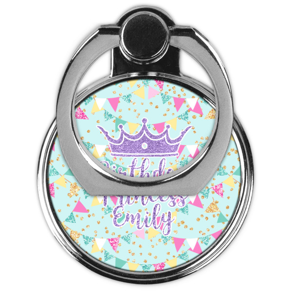 Birthday Princess Cell Phone Ring Stand & Holder - Front (Collapsed)