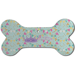 Birthday Princess Ceramic Dog Ornament - Front w/ Name or Text