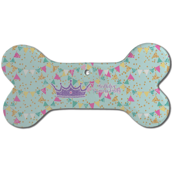 Birthday Princess Ceramic Flat Ornament - Bone Front