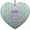 Birthday Princess Ceramic Flat Ornament - Heart (Front)