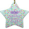 Birthday Princess Ceramic Flat Ornament - Star (Front)