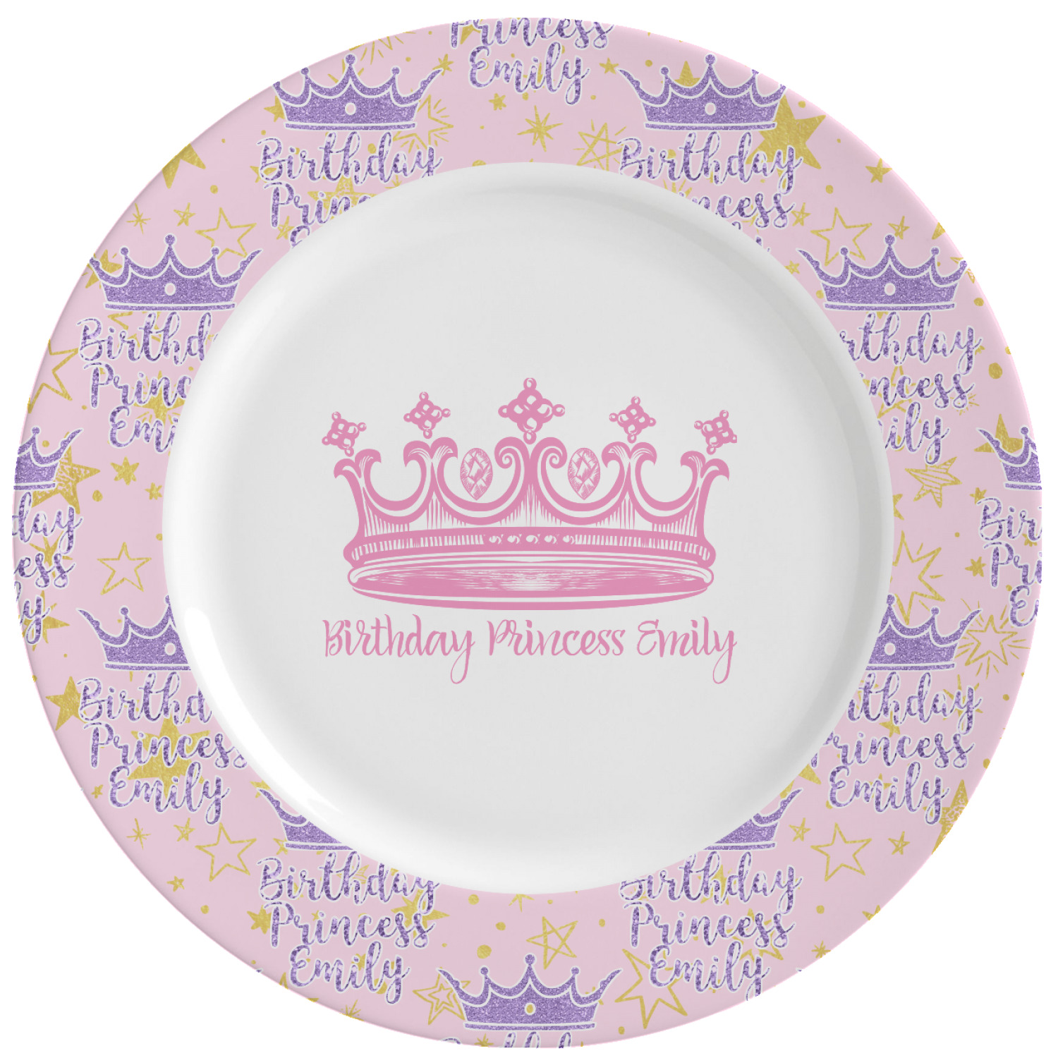 Birthday Princess Ceramic Dinner Plates (Set of 4) (Personalized