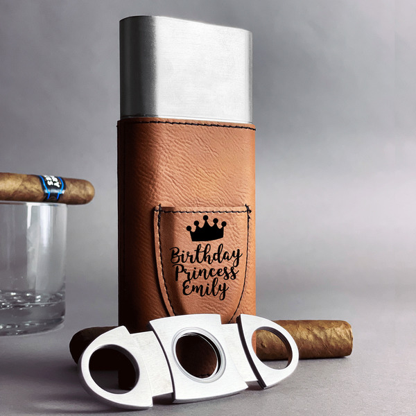 Birthday Princess Cigar Case with Cutter - IN CONTEXT
