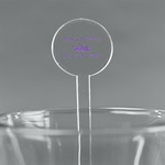 Birthday Princess 5.5" Round Plastic Stir Sticks - Clear (Personalized)