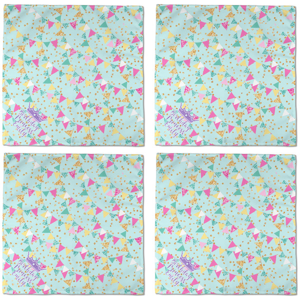 Birthday Princess Cloth Napkins - Personalized Dinner (APPROVAL) Set of 4