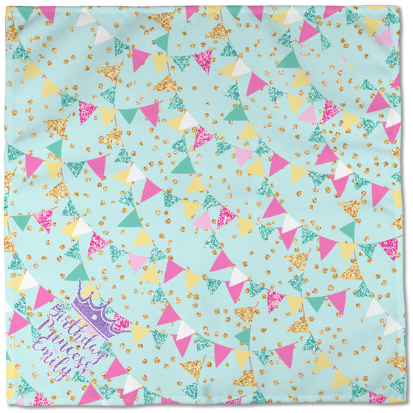 Birthday Princess Cloth Napkins - Personalized Dinner (Full Open)