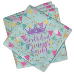 Birthday Princess Cloth Cocktail Napkins - Set of 4 w/ Name or Text