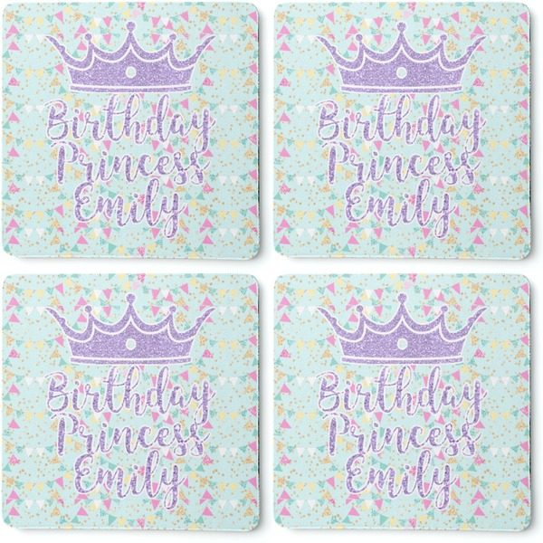 Birthday Princess Coaster Rubber Back - Apvl