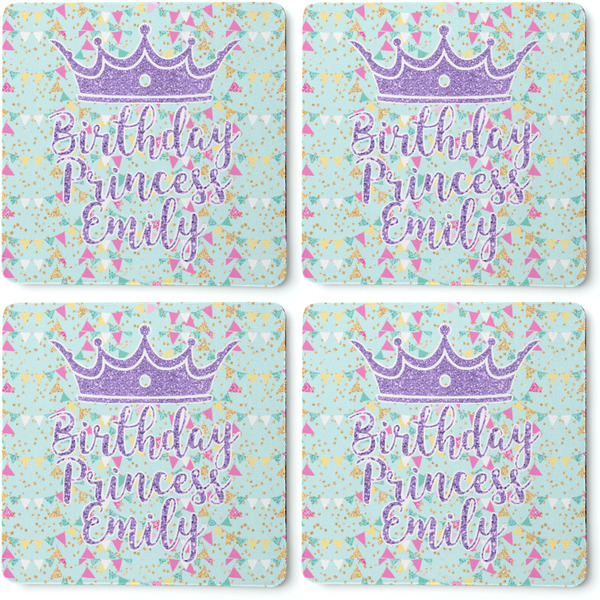Birthday Princess Coaster Rubber Back - Apvl