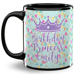 Birthday Princess 11 Oz Coffee Mug - Black (Personalized)