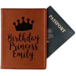 Birthday Princess Passport Holder - Faux Leather - Double Sided (Personalized)