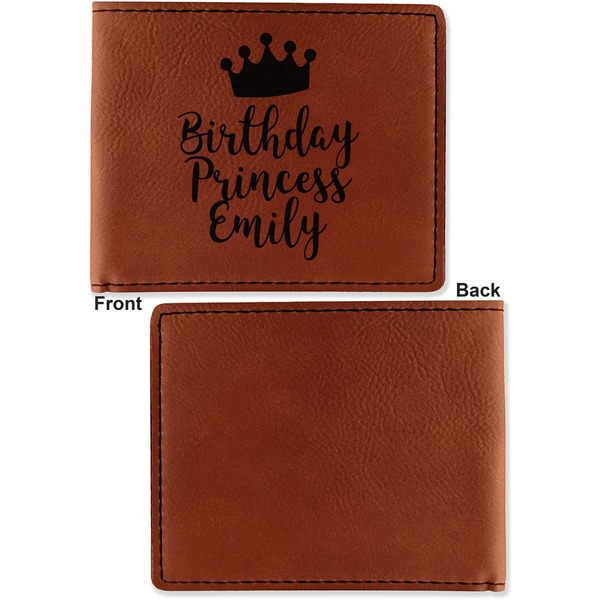 Birthday Quotes and Sayings Cognac Leatherette Bifold Wallets - Front and Back Single Sided - Apvl