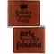Birthday Quotes and Sayings Cognac Leatherette Bifold Wallets - Front and Back