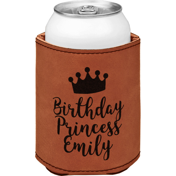 Custom Birthday Princess Leatherette Can Sleeve - Single Sided (Personalized)