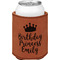 Birthday Quotes and Sayings Cognac Leatherette Can Sleeve - Single Front