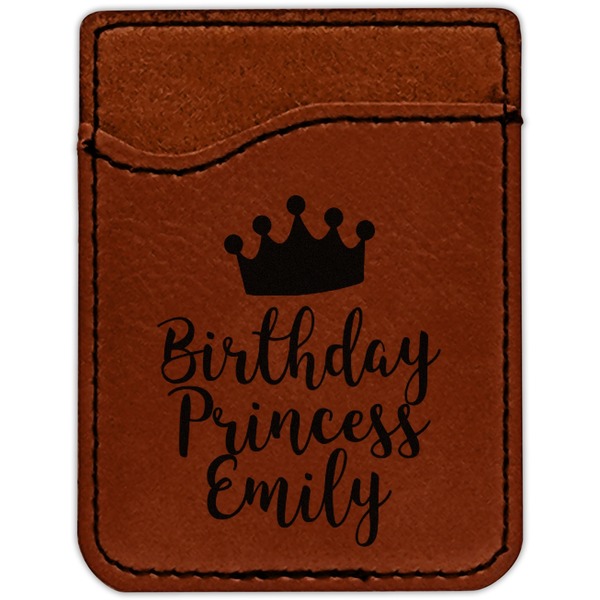 Birthday Quotes and Sayings Cognac Leatherette Phone Wallet close up