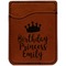 Birthday Quotes and Sayings Cognac Leatherette Phone Wallet close up