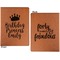 Birthday Princess Cognac Leatherette Portfolios with Notepad - Large - Double Sided - Apvl