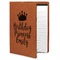 Birthday Princess Cognac Leatherette Portfolios with Notepad - Large - Main