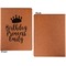 Birthday Princess Cognac Leatherette Portfolios with Notepad - Large - Single Sided - Apvl