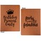 Birthday Princess Cognac Leatherette Portfolios with Notepad - Small - Double Sided- Apvl