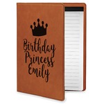 Birthday Princess Leatherette Portfolio with Notepad - Small - Double Sided (Personalized)