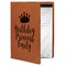 Birthday Princess Cognac Leatherette Portfolios with Notepad - Small - Main