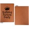 Birthday Princess Cognac Leatherette Portfolios with Notepad - Small - Single Sided- Apvl