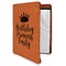 Birthday Princess Leatherette Zipper Portfolio with Notepad - Single Sided (Personalized)